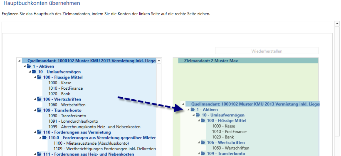Buchhaltung/Mandanten/Kontoplan Assistenten  Hauptbuchkonten