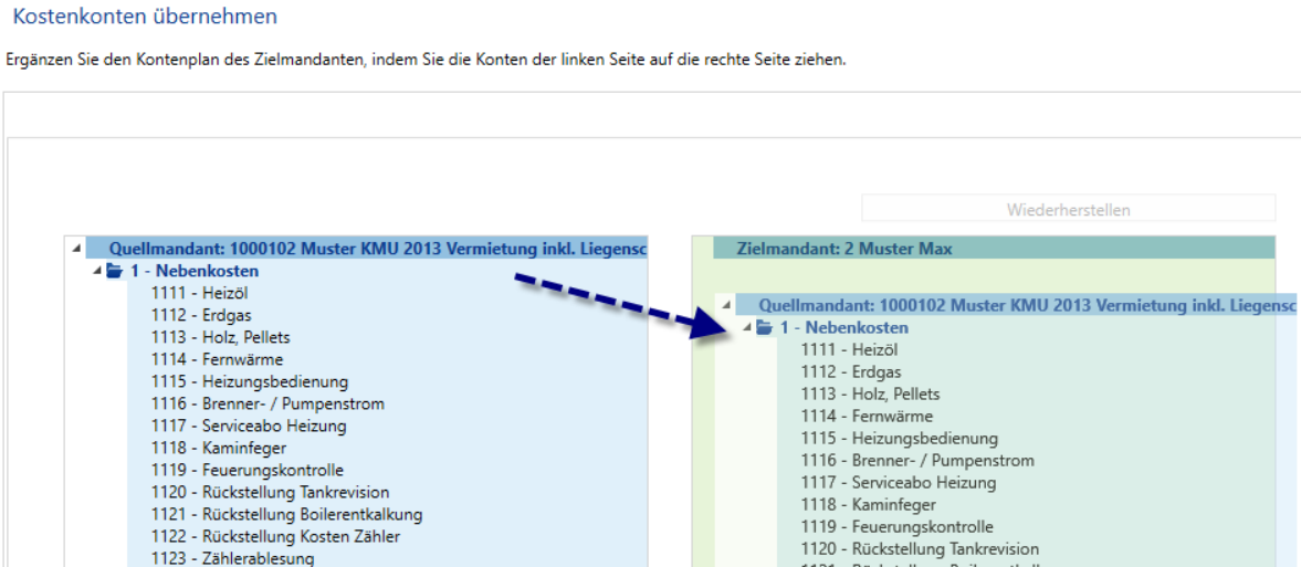 Buchhaltung/Mandanten/Kontoplan Assistenten  Kostenkonten