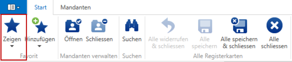 Favoriten anzeigen