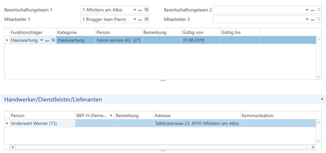 Stammdaten/Liegenschaften/Unterdialog Verwaltung