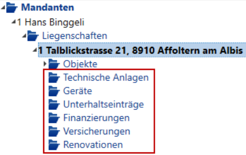 Navigationsbaum/Stammdaten/Mandanten/Liegenschaften