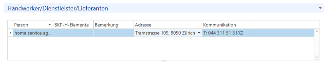 Stammdaten/Mandanten/Liegenschaften/Objekte/Unterdialog Verwaltung/Rollo Handwerker