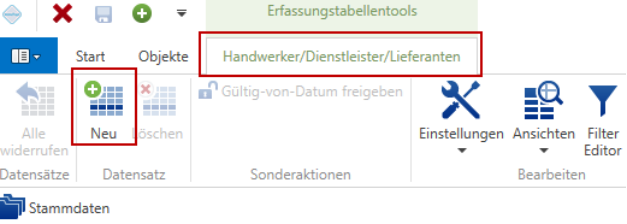 Handwerkerzuordnung erfassen