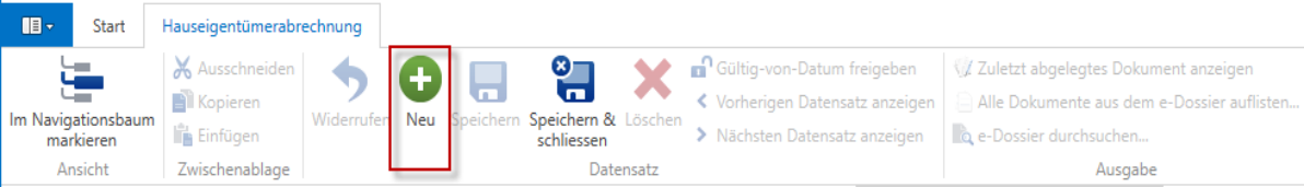 Neue Abrechnung erstellen