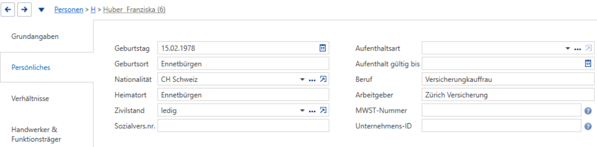 Stammdaten/Personen/Persönliches