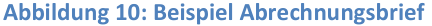 Beispiel Abrechnungsbrief