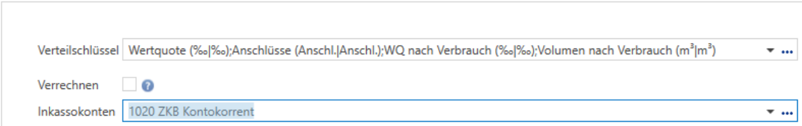 Stammdaten/Mandanten/Unterdialog: Betriebskosten/Verteilschlüssel + Inkassokonten
