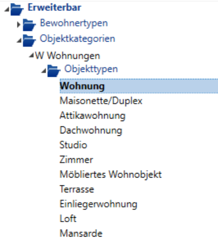 Hilfsdaten/Erweiterbar/Objektkategorien