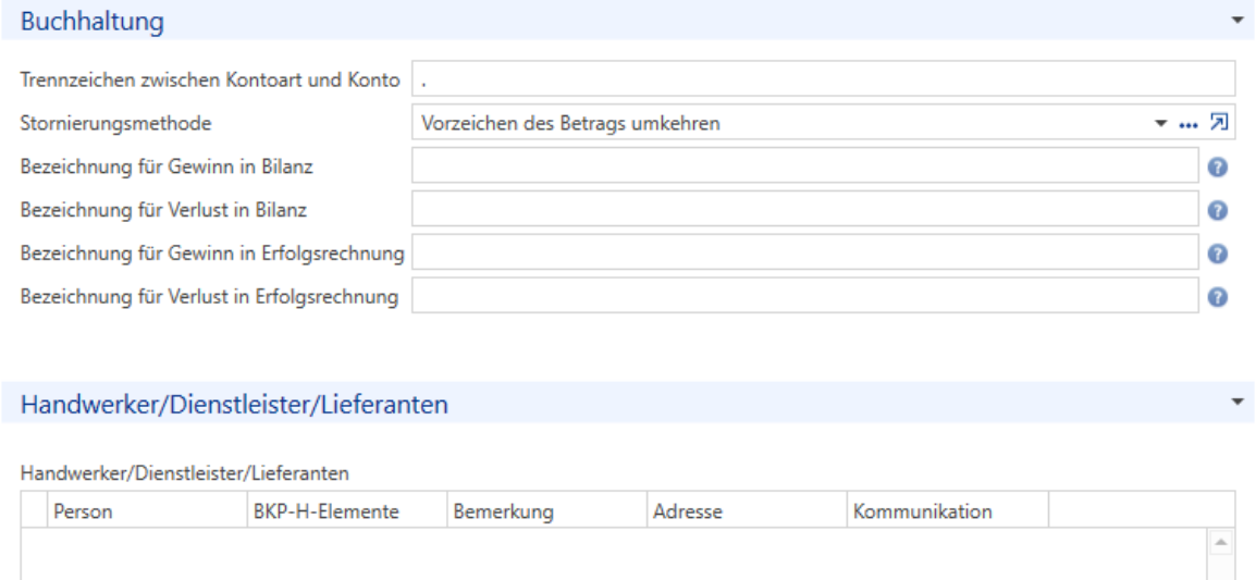 Stammdaten/Mandant/Verwaltung