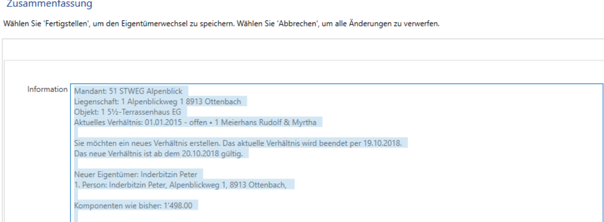 Assistent Mieter-/Eigentümerwechsel/Zusammenfassung