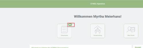 Screenshot: Portal-Startseite mit 
